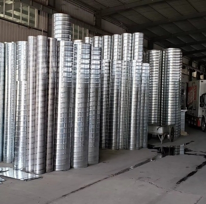 Ducto de ar galvanizado em espiral para uso em ambientes de ar condicionado de design industrial