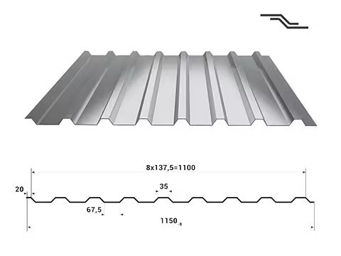Ofertas especiais para Z61-Z90 revestimento de telhado galvanizado corrugado de aço para largura de 470 mm