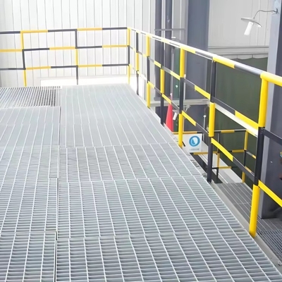 Grelhas de barras de piso de aço galvanizado de prata com certificação ISO9001