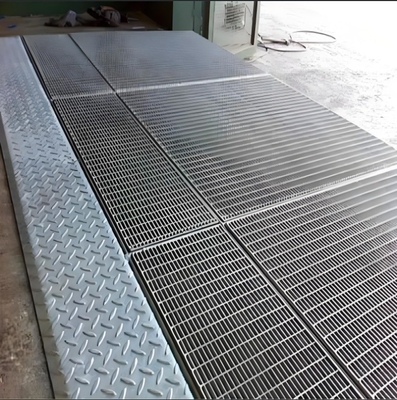 Grelhas de barras de piso de aço galvanizado de prata com certificação ISO9001