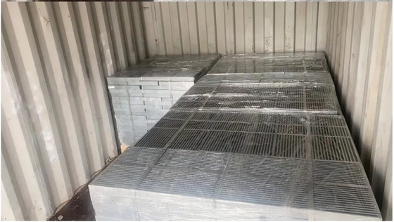 Grelhas de barras de piso de aço galvanizado de prata com certificação ISO9001