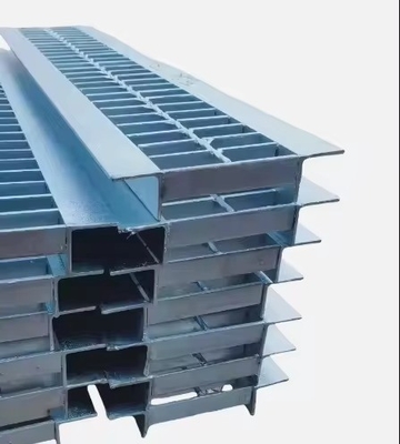 Estrutura de aço galvanizado, cobertura de trincheira, piso, grelha de drenagem de grelha de 50 mm, barras transversais
